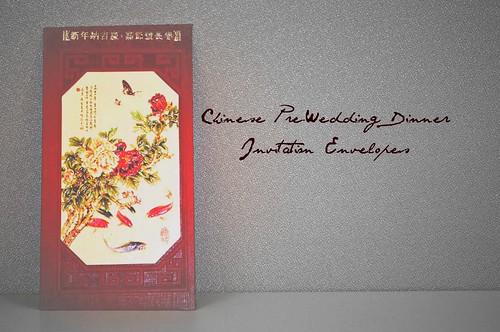 Incidently my Chinese prewedding invitation card that features a 