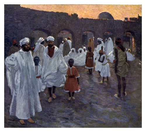 028-Mercado de esclavos en Marruecos-Morocco 1904- Ilustraciones de A.S. Forrest
