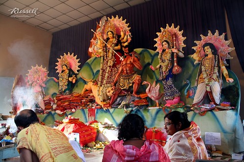 Maa Durga on Maha Oshtomi (by Russell John)