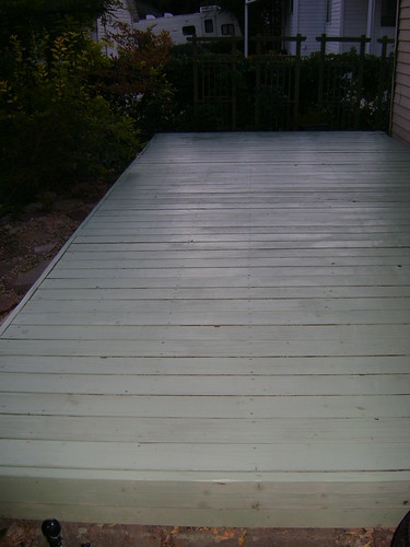 Fleshly stained Deck.