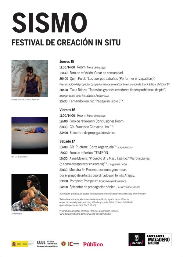 Programa del festival SISMO