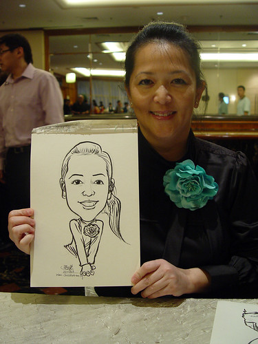 Caricature live sketching for wedding dinner 221109 - 3
