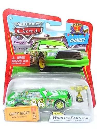 Disney Pixar Cars Chick Hicks With Piston Cup Chase 