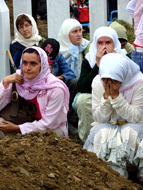 Srebrenica Massacre - Reinterment and Memorial Ceremony - July 2007 - Women Mourners 2