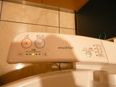 high tech toilet flush