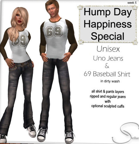 69L Stellar unisex jeans and shirt