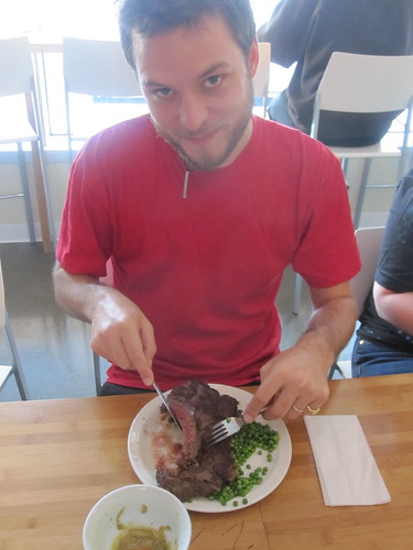 James got the thickest steak
