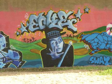 Graffiti an der Neckarbrücke