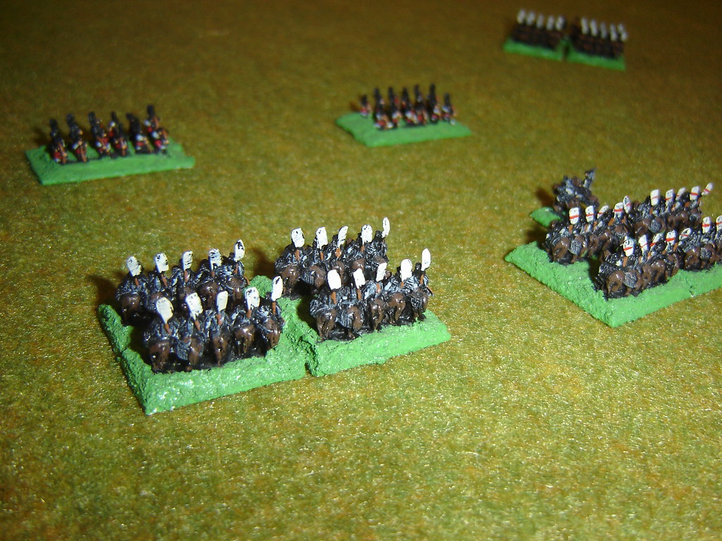Chosokabe cavalry, having seen their lords signal turn on skirmishers behind them