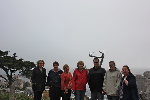 Mum, Pauline, Sue, Madonna, Mat, Kelly and Fiona at 17 Mile Drive