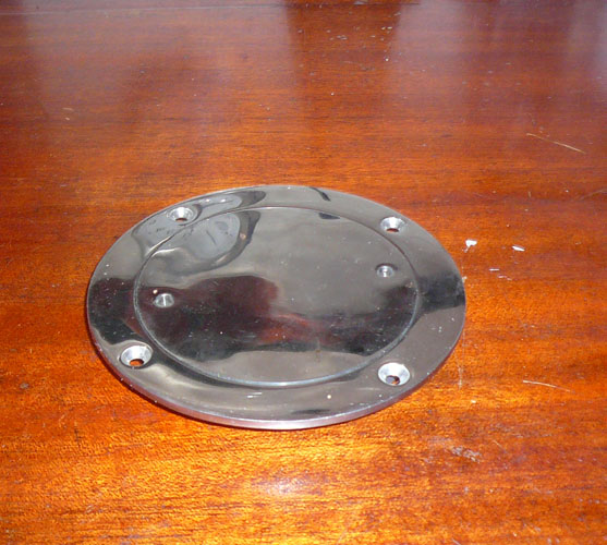 SS deck plate.  Same size as the cowl vent plates up on deck.