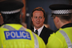 David Cameron meets Police officers in Manchester