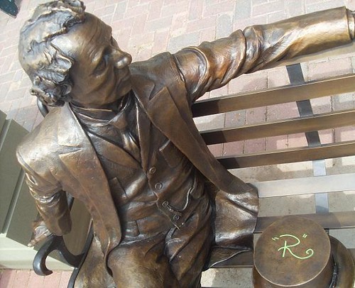 Sculpture of Sir John A MacDonald at Queen and Richmond