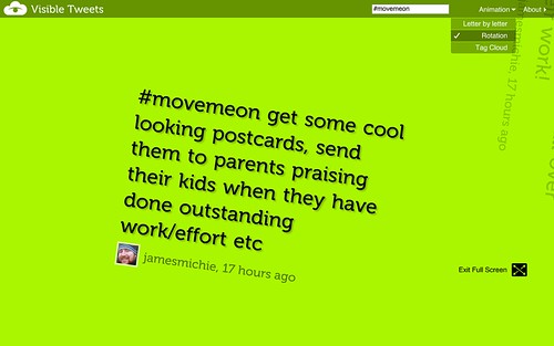 #movemeon viewed with visibletweets.com