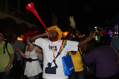 Vuvuzela blower,  Final Draw, FIFA 2010 World Cup