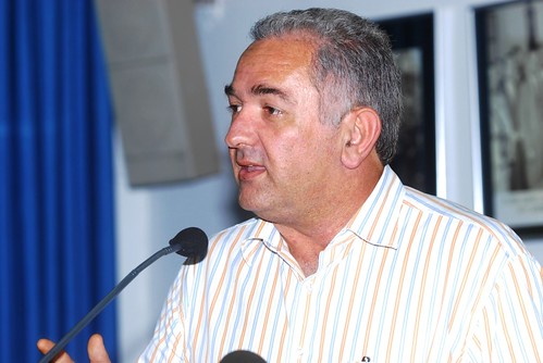 Ο δήμαρχος Κατερίνης κ. Σάββας Χιονίδης κατά τον χαιρετισμό του