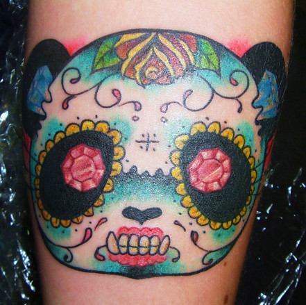 Isn't he rad? i have an arm full of sweet colorful girly tattoos, 