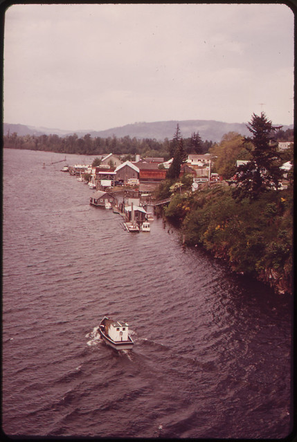 The Riverside Town of Cathlamet Boasts a Population of 656 051973 by The US National Archives