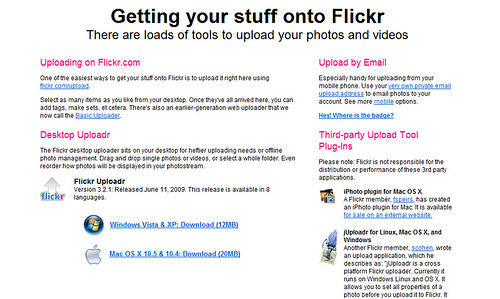 Flickr Tools to upload and share