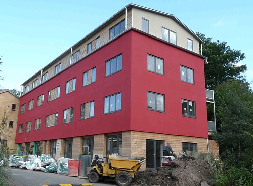 the block after upgrading, including external insulation