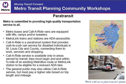 Paratransit slide, St. Louis Transit Planning process