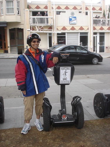 Anjali posing with her Segway