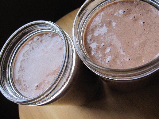Two Chocolate Almond Smoothies