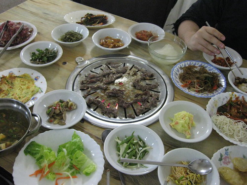 a wealth of Korean food. Flores