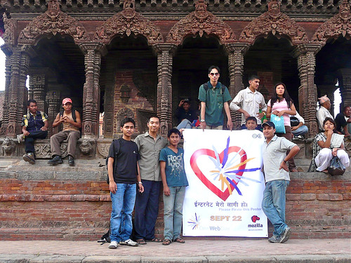 Huge, localized poster at Software Freedom Day in Nepal