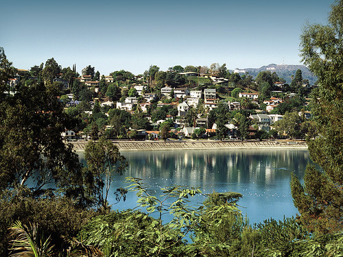 Silver Lake Reservoir from the Blvd.