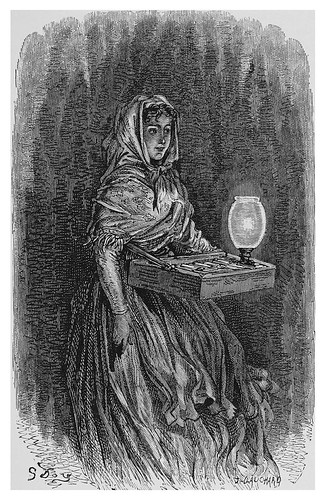 060-Vendedora de cerillas en las calles de Madrid-Spain (1881)- Doré Gustave