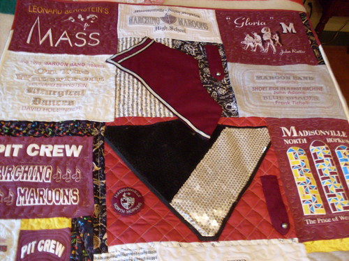 Quilting design used with band uniform