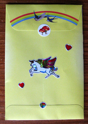 Unicorn Wishes envelope