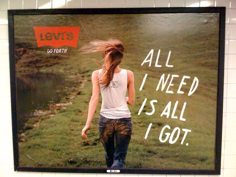 Levi's ad with McCain-Palin t-shirt
