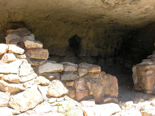 Cliff dwelling up close - note the fire residue