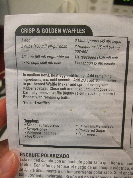 Waffle Recipe