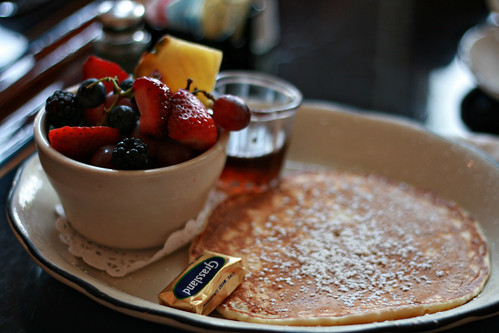 One Pancake and Fruit Cup