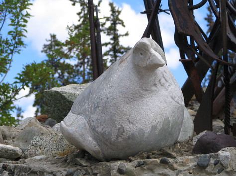 Yukon College sculpture detail