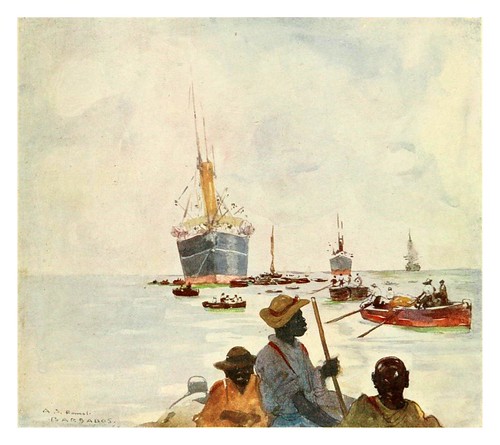 023-Descarga de barcos en Barbados-The West Indies 1905- Ilustrations Archibald Stevenson Forrest