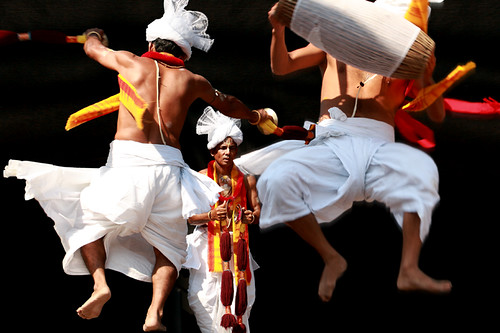 Manipuri dance performer strikes an evocative pose at Casa Asia Festival, Barcelona