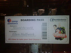 @netglobers @2nd_chance winner is : Ellen Halfwerk congrat you win a worlwide trip !