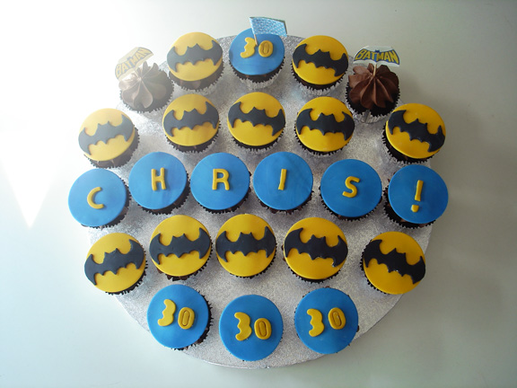 batman cupcakes! 30th birthday!
