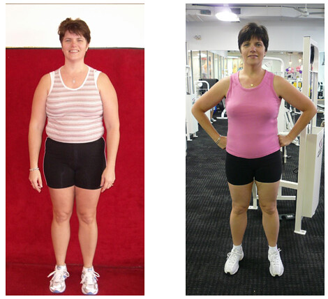 before and after diet. Lucille Roberts - Before and