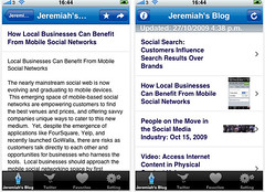 Screenshots of the Web Strategy iPhone App