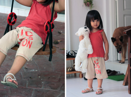 recycled play pants for aina