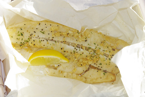 Grilled Hoki with Garlic Butter from Long Island Cafe, Windang NSW 2528 by you.
