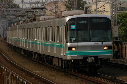Tokyo metro 9000series in Tamagawa,Ohta,Tokyo,Japan 2009/8/29
