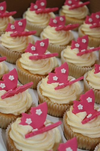 Pink Butterfly Wedding Cupcakes