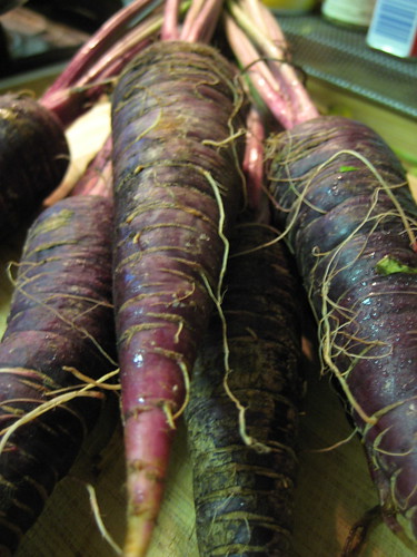 purple carrots from the farmer's market
