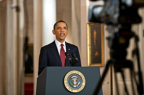Obama, durante su discurso televisado (PETE SOUZA / White House) 